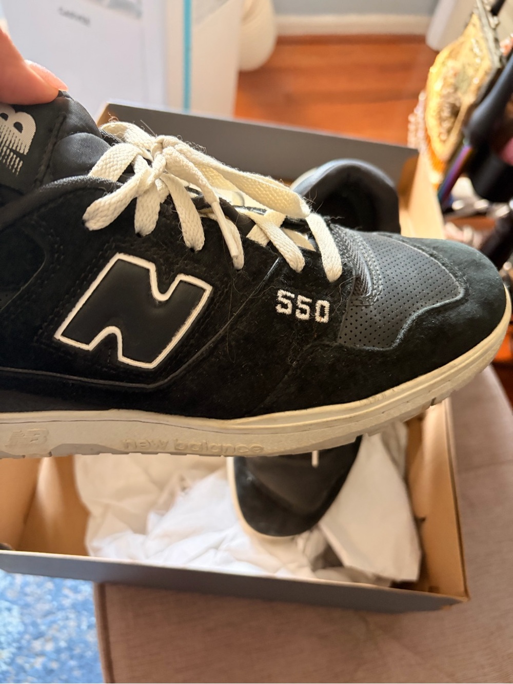 New Balance 550 Men’s Black and White Sneakers